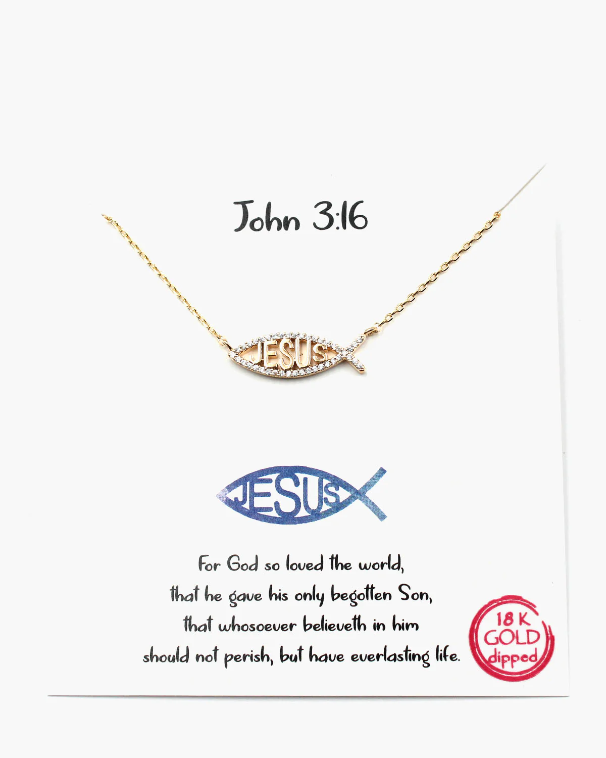 "Jesus" Gold Dipped Necklace