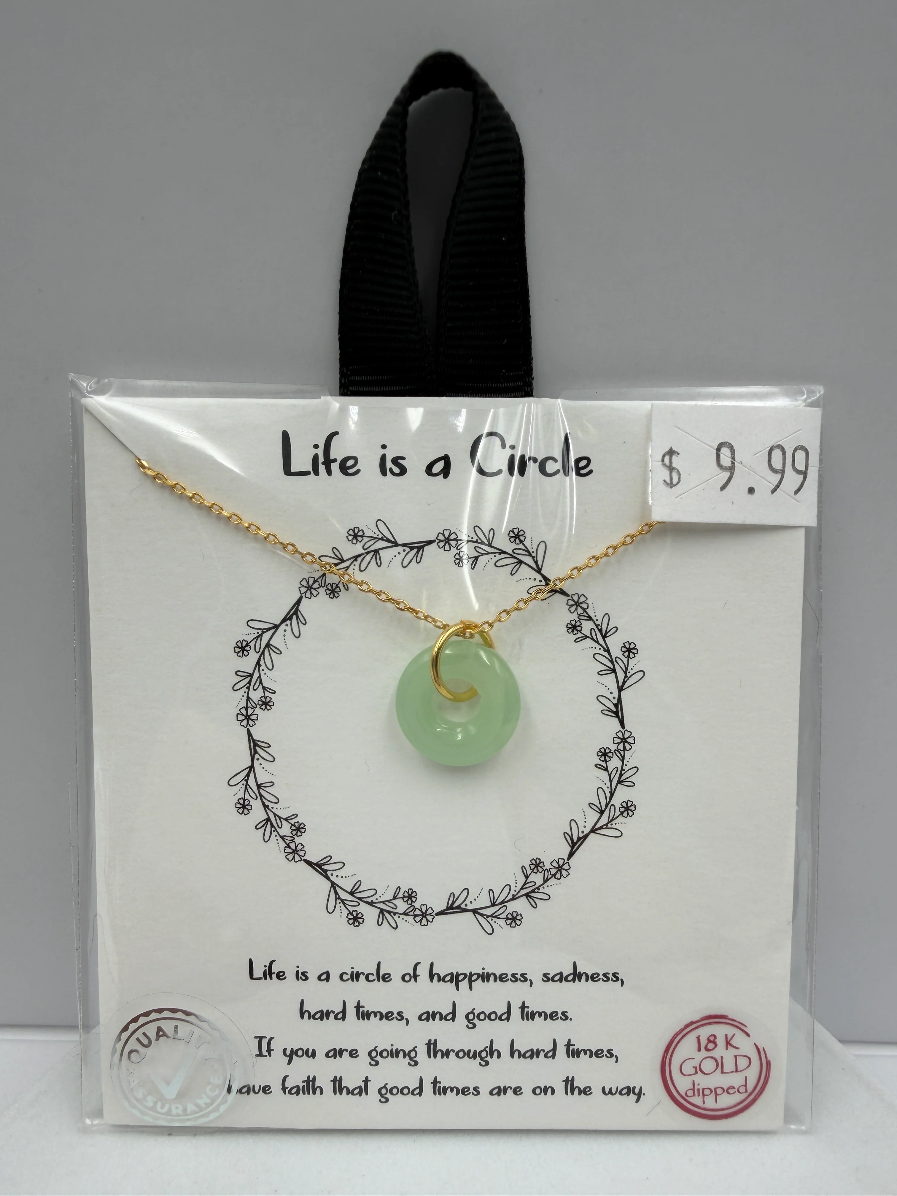 "Life is a Circle" Gold Dipped Necklace