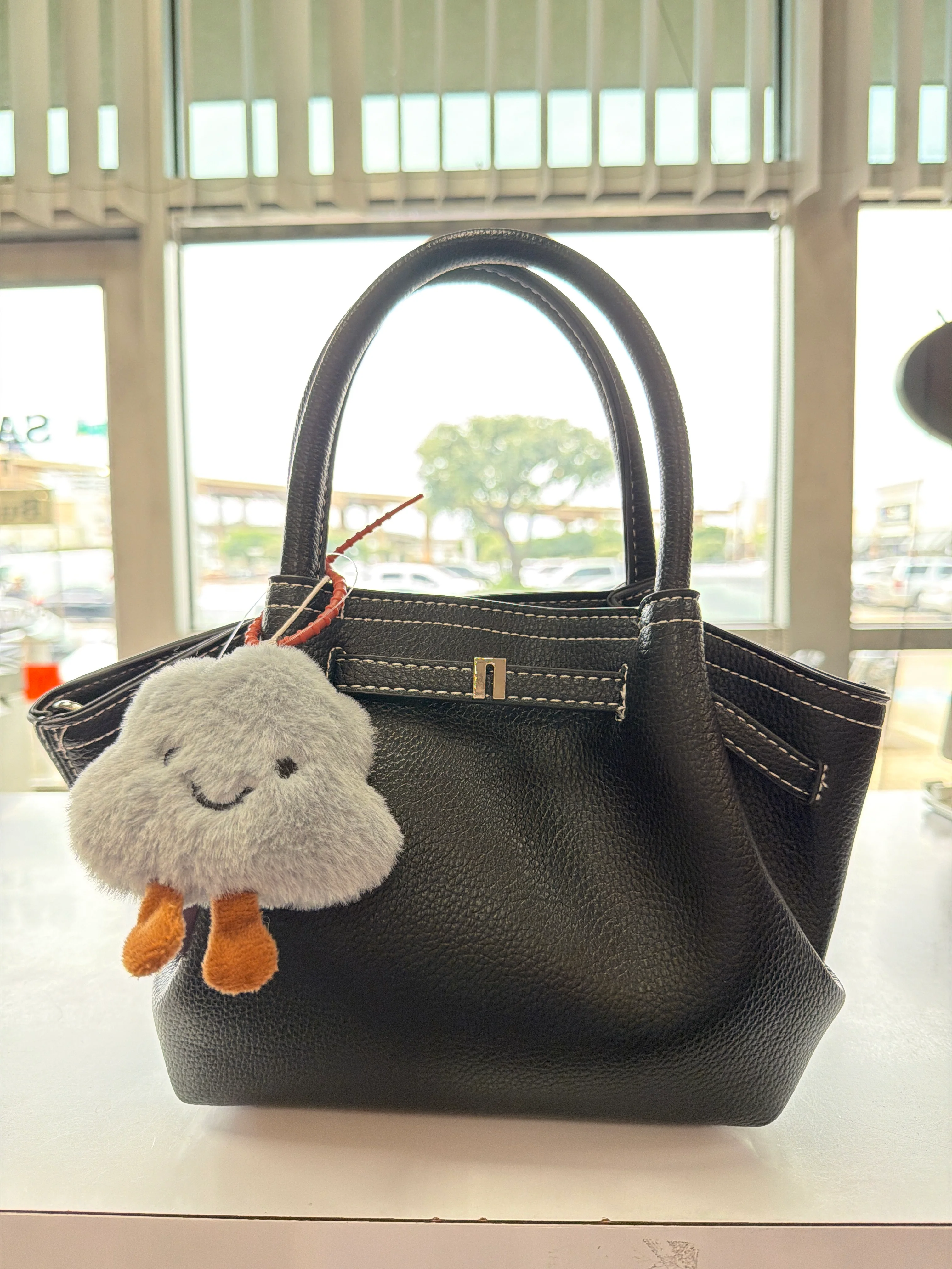 The Happy Cloud Mini Tote (Black)