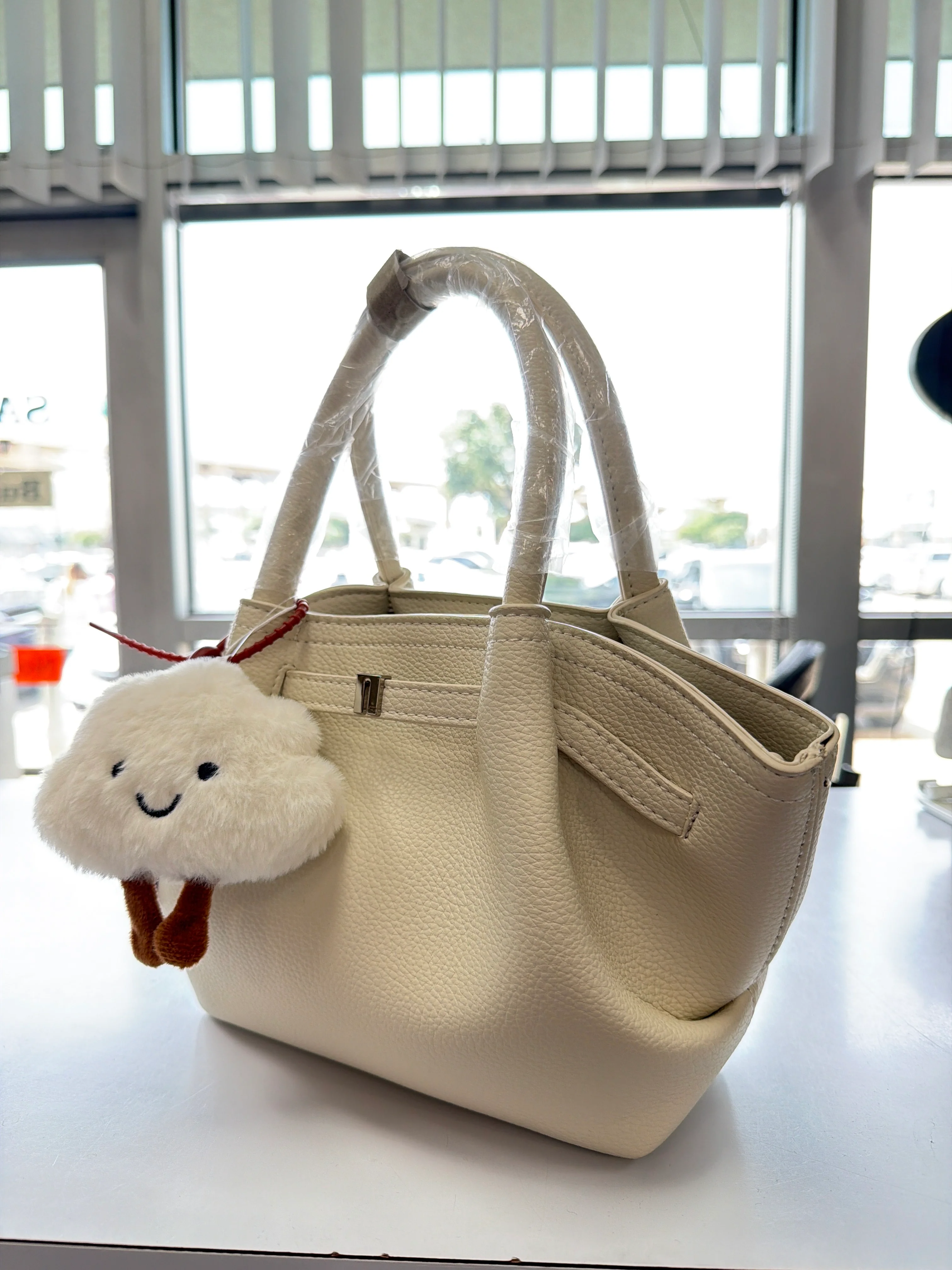 The Happy Cloud Mini Tote (Cream) - Image 2